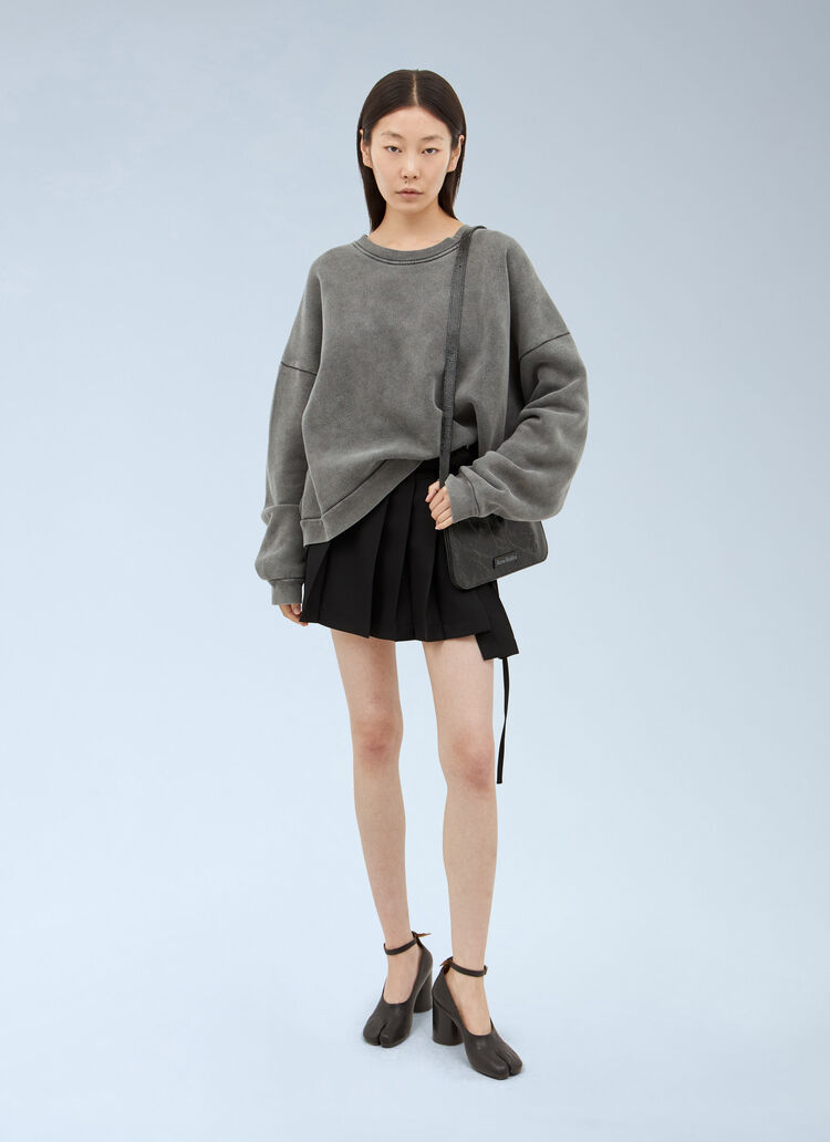 Acne Studios Logo Patch Sweatshirt Grey acn0357002
